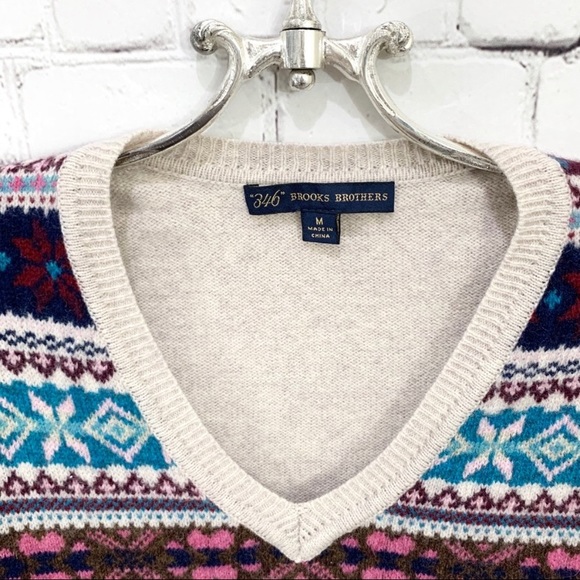 BROOKS BROTHERS Fair Isle Marino Wool Sweater - Picture 4 of 8